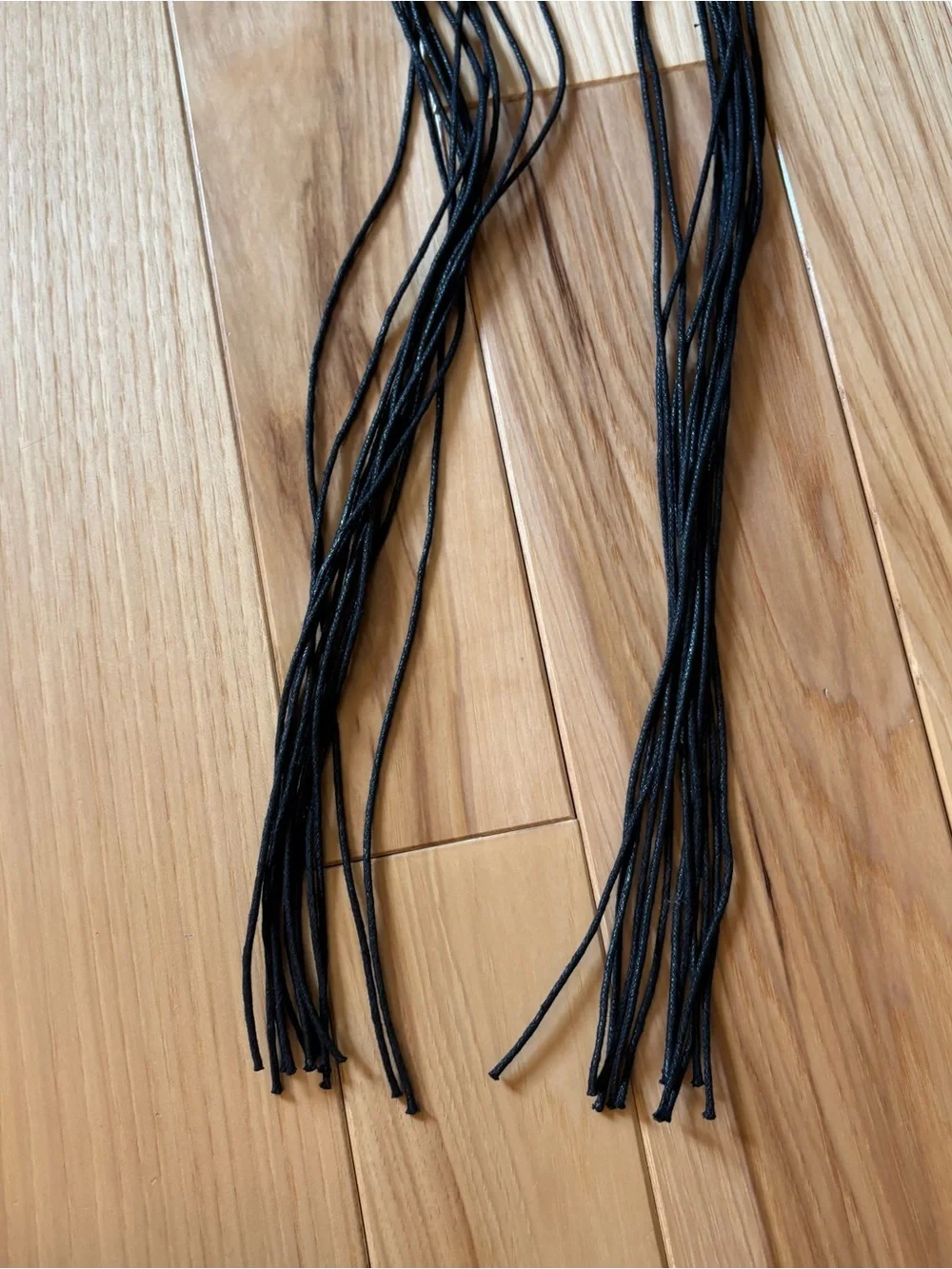 Y2K Black Boho Embellished Tie Belt